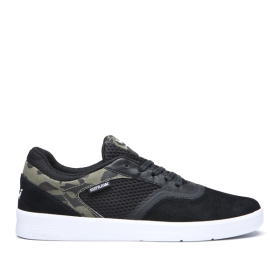 Tenis Bajos Supra SAINT Mujer Negras/Camuflaje/Blancas (MX-42752)